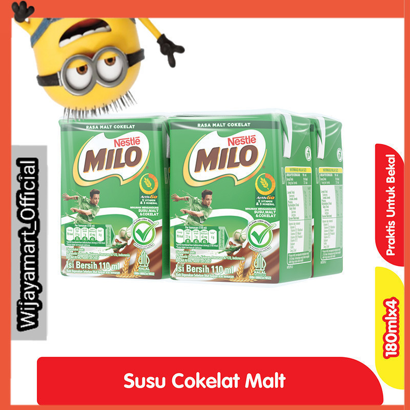 

Milo UHT Activ-Go Pack Kotak 4 x 110 ml