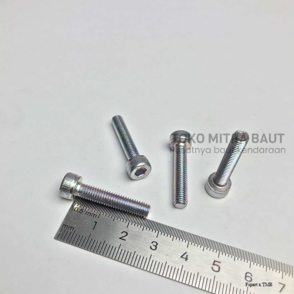 Baut 10 Kunci L M6x25mm/2,5cm Original Baja Baut 10 L Panjang 2,5cm