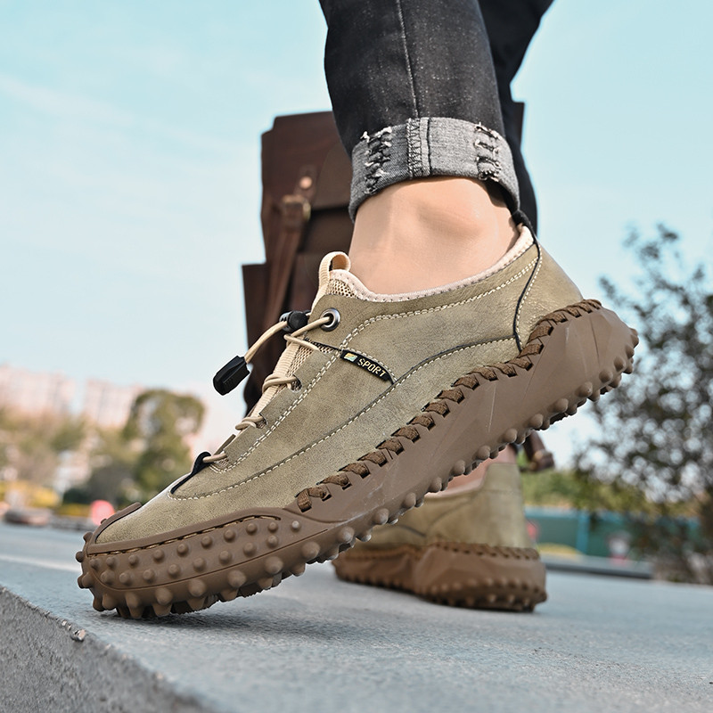 Mens Golf Shoes Spikeless Grass Non Slip Walking Sneaker Man Athletic Golf Shoes Comfortable Leather