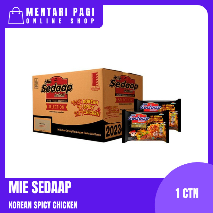 

Sedaap Mie Instan Korean Spicy Chicken 88 gr - 1 Dus (Isi 40 pcs)