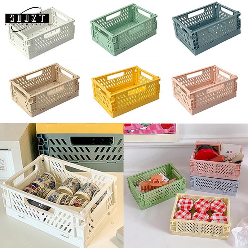 

Plastic Stackable Foldable Stationary Holder Finishing Cute Student Office Desktop Storage Stationery Organizer Storage Basket