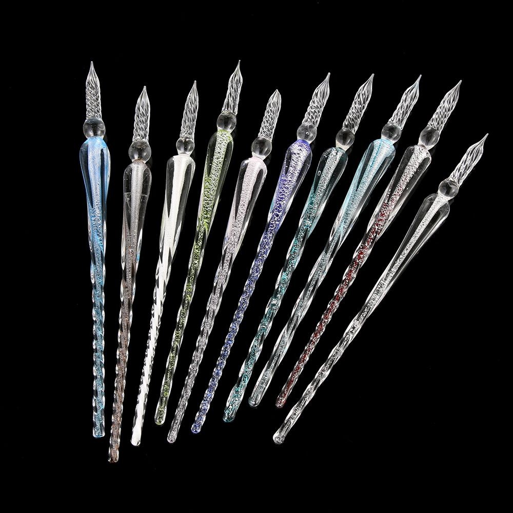 

1Pcs Safe Package Vintage Glass Dip Dipping Pen Holder Signature Filling Ink Fountain Pens Handmade Glass Dip Fountain Pen