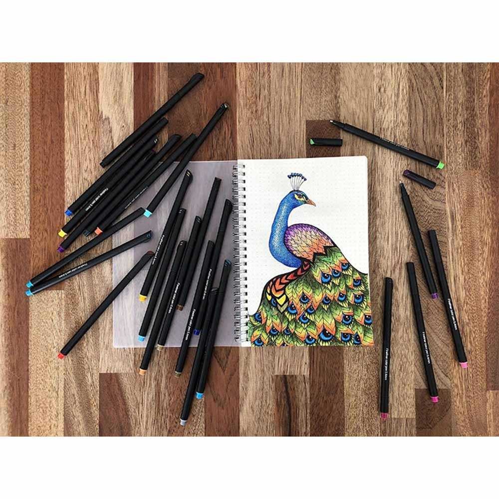

ANUMASTORETlevino Pena Warna Drawing Pen Fine Point Art Watercolor 0.4mm - TV4