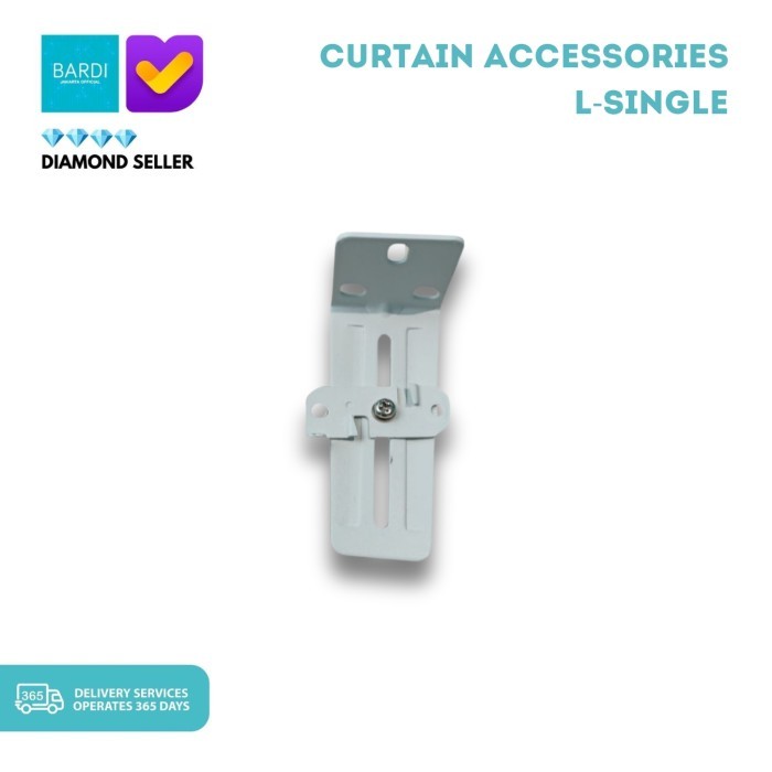 

BARDI L Bracket untuk Expandae Curtain Track Series - Jumlah Track, Single Track