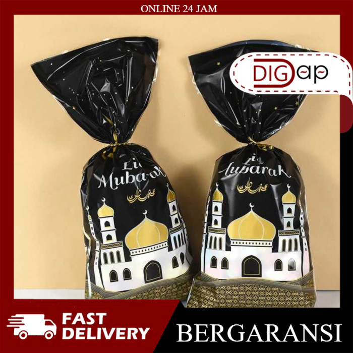 

DIGAP - Kantong Plastik Bingkisan Kado Eid Mubarak Gift Bag 50 PCS