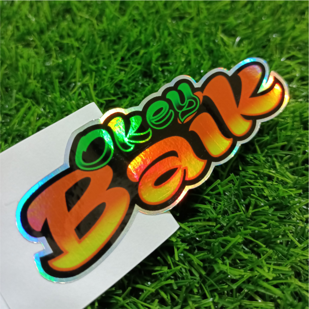 

Stiker viral | kata-kata | ok baik | vinyl Glossy/Hologram stiker potongan presisi terbaru stiker kecil ok baik