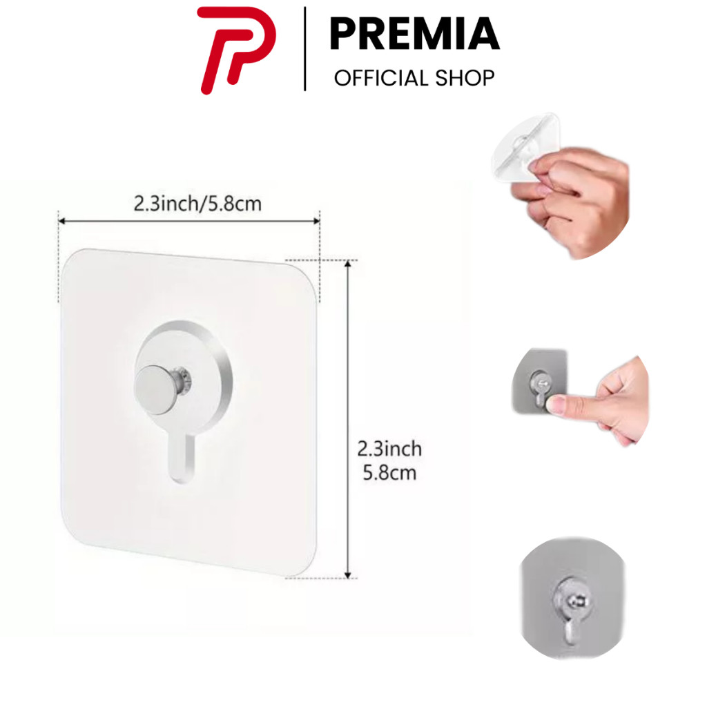 Tempelan Hook Paku / Tempelan Dinding Ajaib Paku Gantungan Hook Magic Tempel Perekat Tanpa Bor