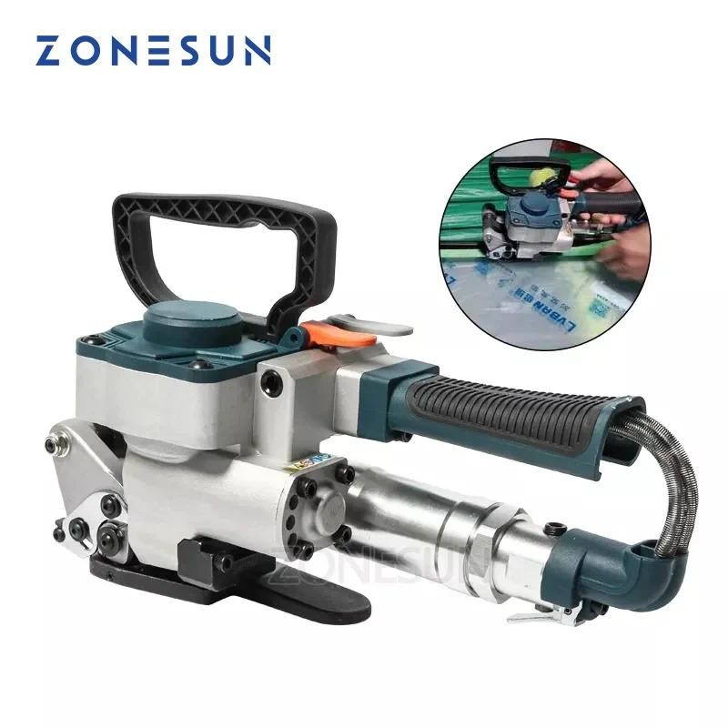 

ZONESUN Pneumatic Friction Welding Baler Strapping Machine Air PET Banding Machine Tool For 13-19mm Width PET Straps