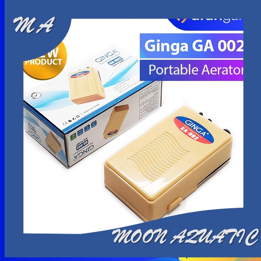 Aerator Aquarium Portable GINGA Ga 002 Aerator Udara Baterai DC