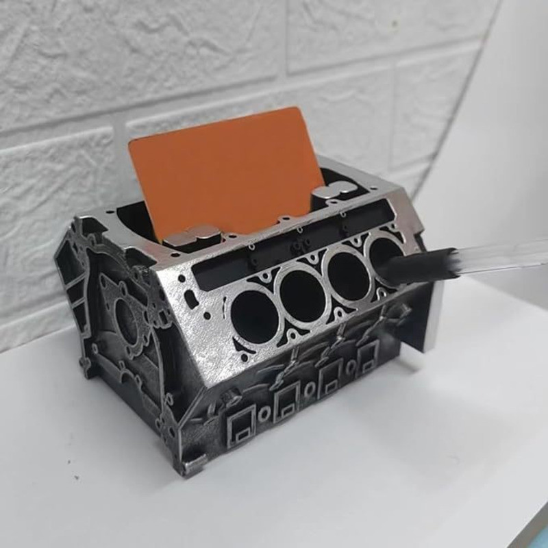 Engine Block Business Card Holder DIY Business Card Holders Card Holder Organizer Business Card Disp