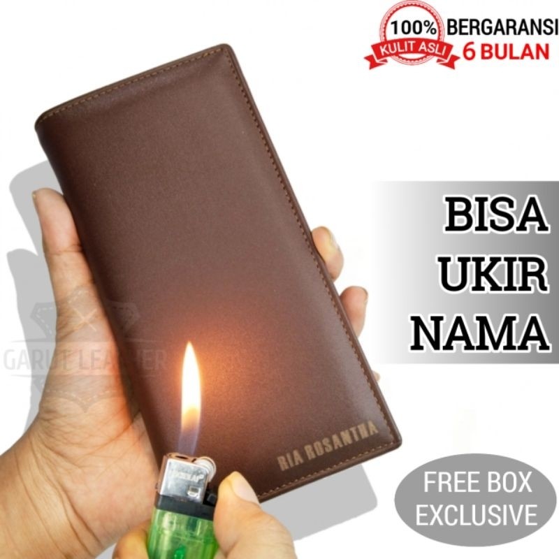 FG45RF Dompet Kulit Pria / Wanita Panjang ORIGINAL Kulit Asli Garut