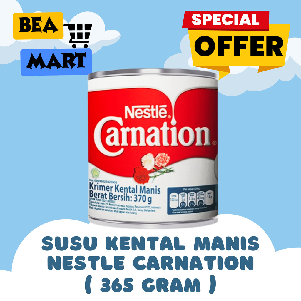 

Susu Kental Manis Nestle Carnation 365 gr | SKM Krimer Kaleng 365gr ml