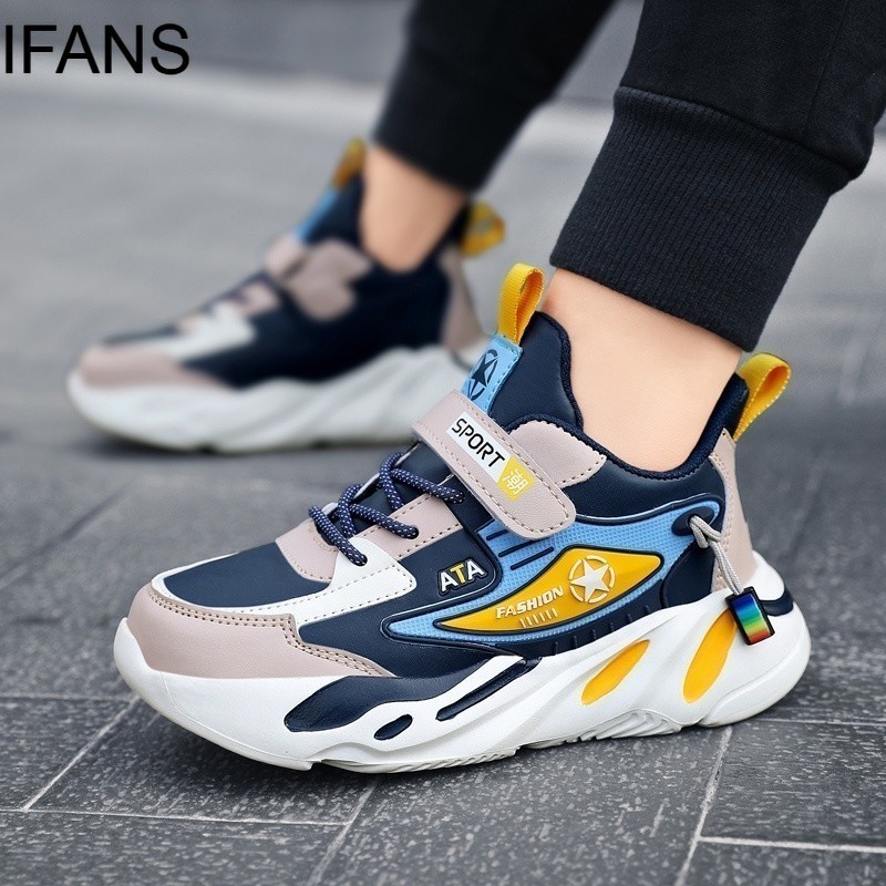 FR54E IFANS Ready Stock Sepatu Sneakers Anak Sepatu Kets Ankle Anak Sepatu Olahraga Anak Laki Laki R