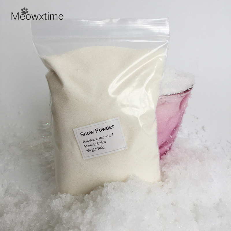 

200g DIY Instant Man-made Snow Can Magic Artificial Snow Powder Add Water Make Your Own Snow Powder Christmas Gift Tools