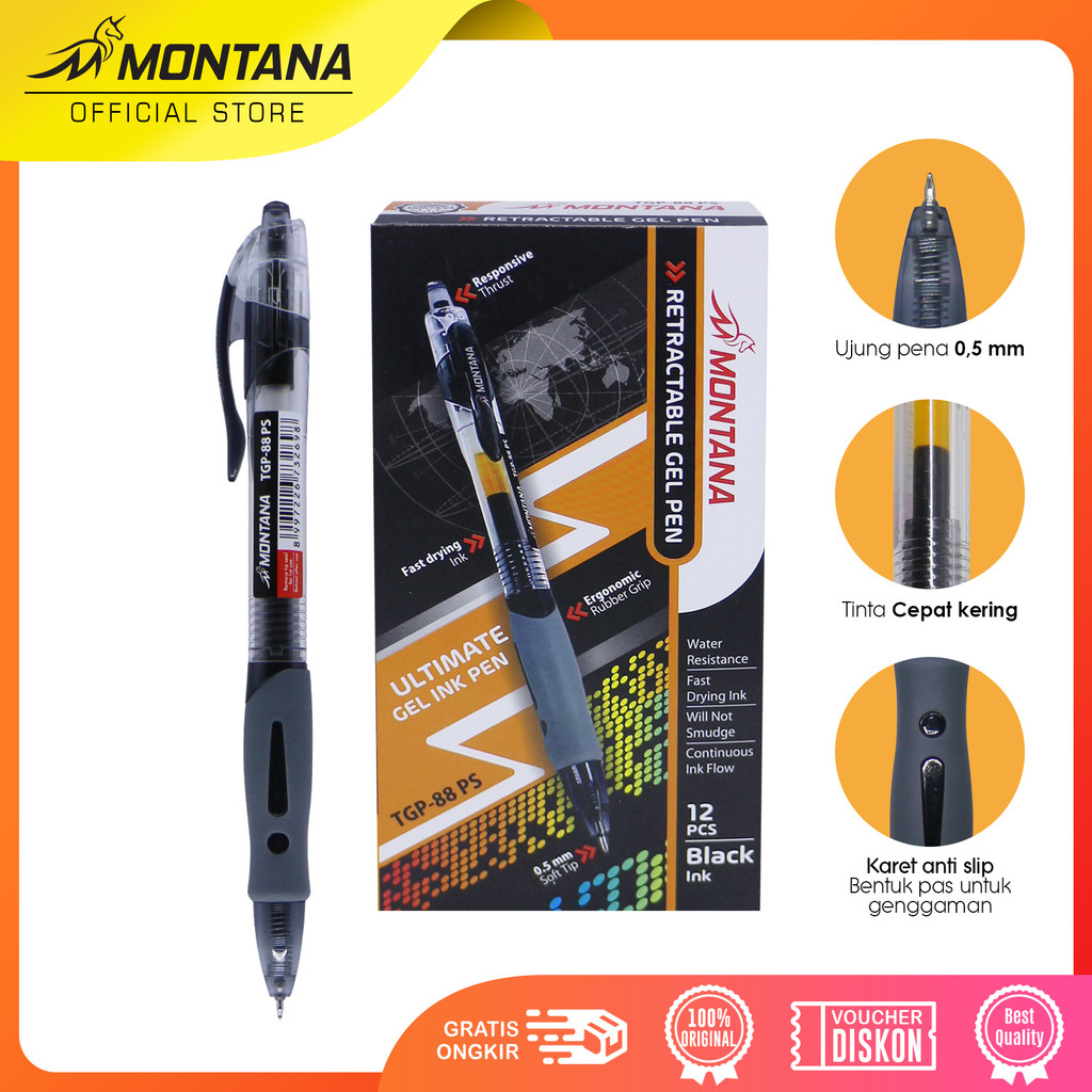 

Montana Gel Ink Pen / Ballpoint Gel 0.5 mm / TGP-088 PS copy