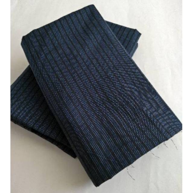 Kain Lurik tenun lurik batik lurik- peranakan biru navy  panjang  m Lurik