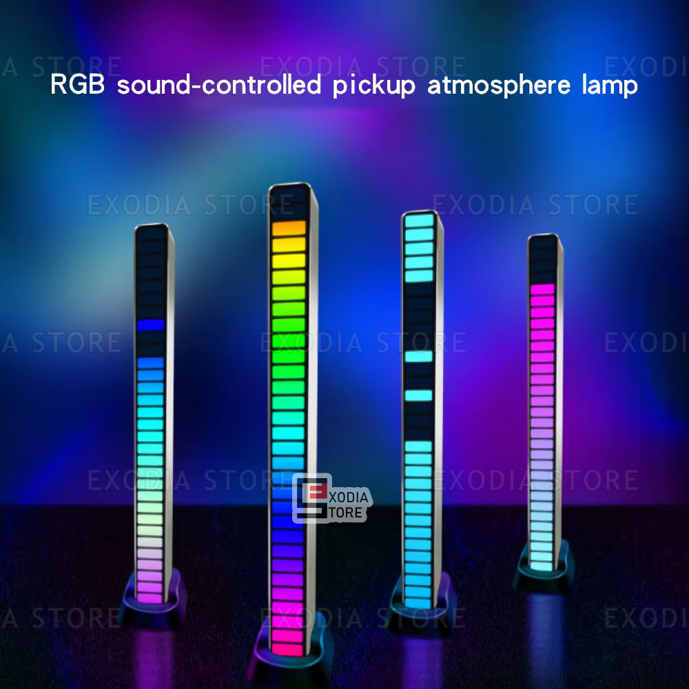 Lampu LED RGB Musik Spektrum Sensor Suara | Lampu Ritme LED Sensor Musik untuk Komputer Mobil Gaming