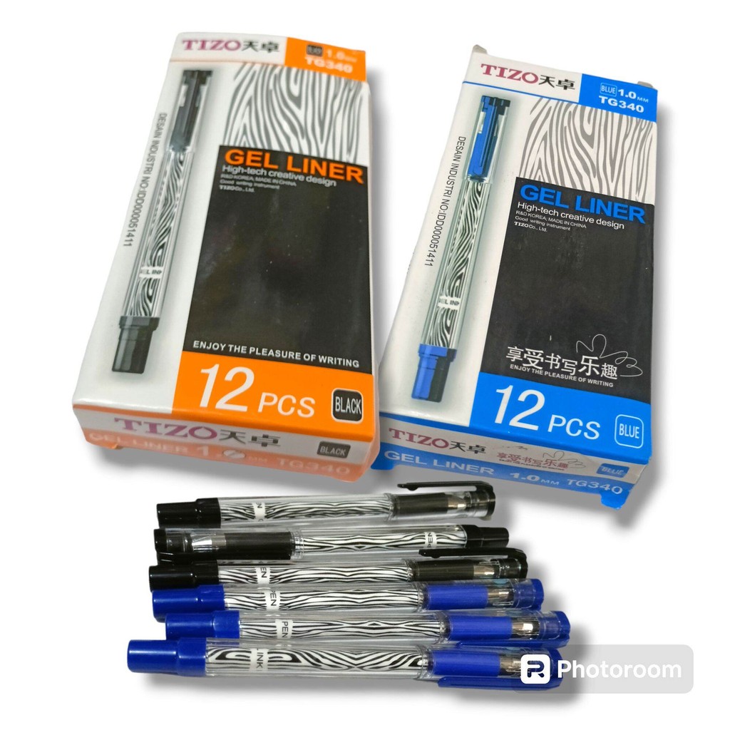 

pulpen / bolpoin Tizo gel liner 1.0mm 1 pack isi 12pcs