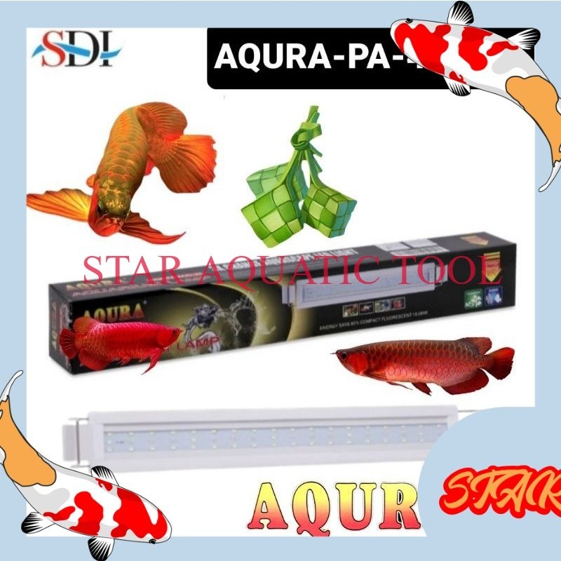 AQURA ASP PA 400 3 KALI GANTI MODE LAMPU AQUARIUM LAMPU LED  40 CM