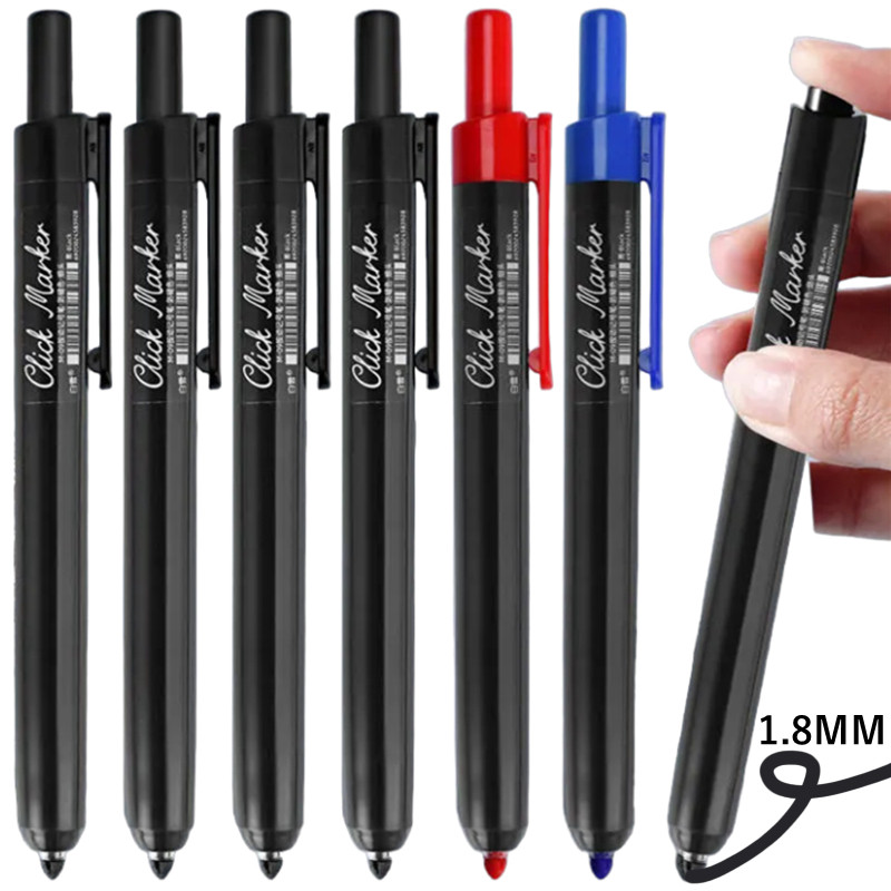

Large Capacity Retractable Push Marker Pen 1.8mm Art Supplies Sommth Writing Drawing Doodling Manga Drawing Writing Stationery