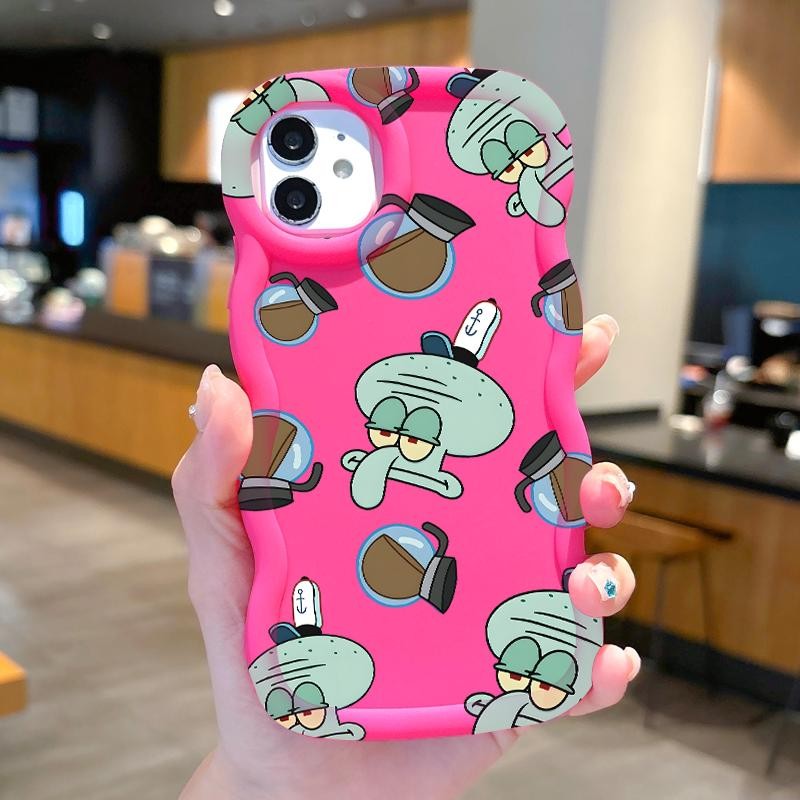 Case Hp For Oppo A74 4G A76 A78 4G A9 2020 A92 A93 A95 A96 Casing Funny Patrick Squidward Tentacles‌