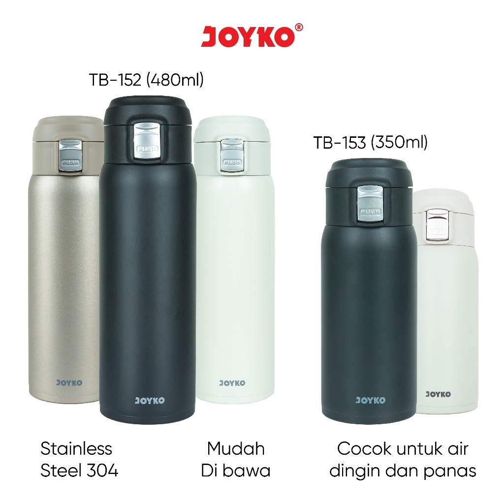 Joyko Tumbler Botol Minum Stainless Steel TB-152 ~ 153