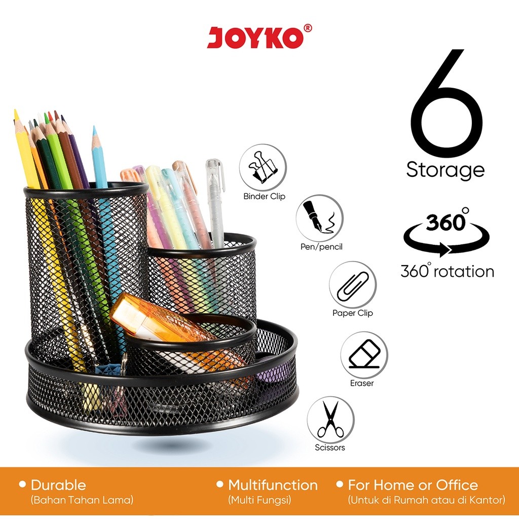 

Joyko Desk Set Pen Holder Tempat Alat Tulis Jaring Jala DS-24