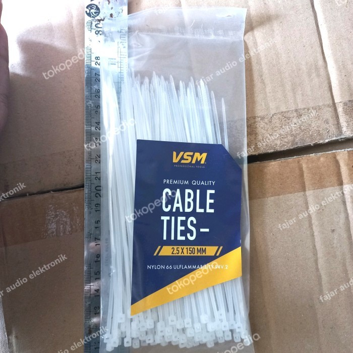 ECER cable ties kabel tis tali krek 150x2.5mm 15cm 2.5mm 150mm plastik Fajar elektro 2