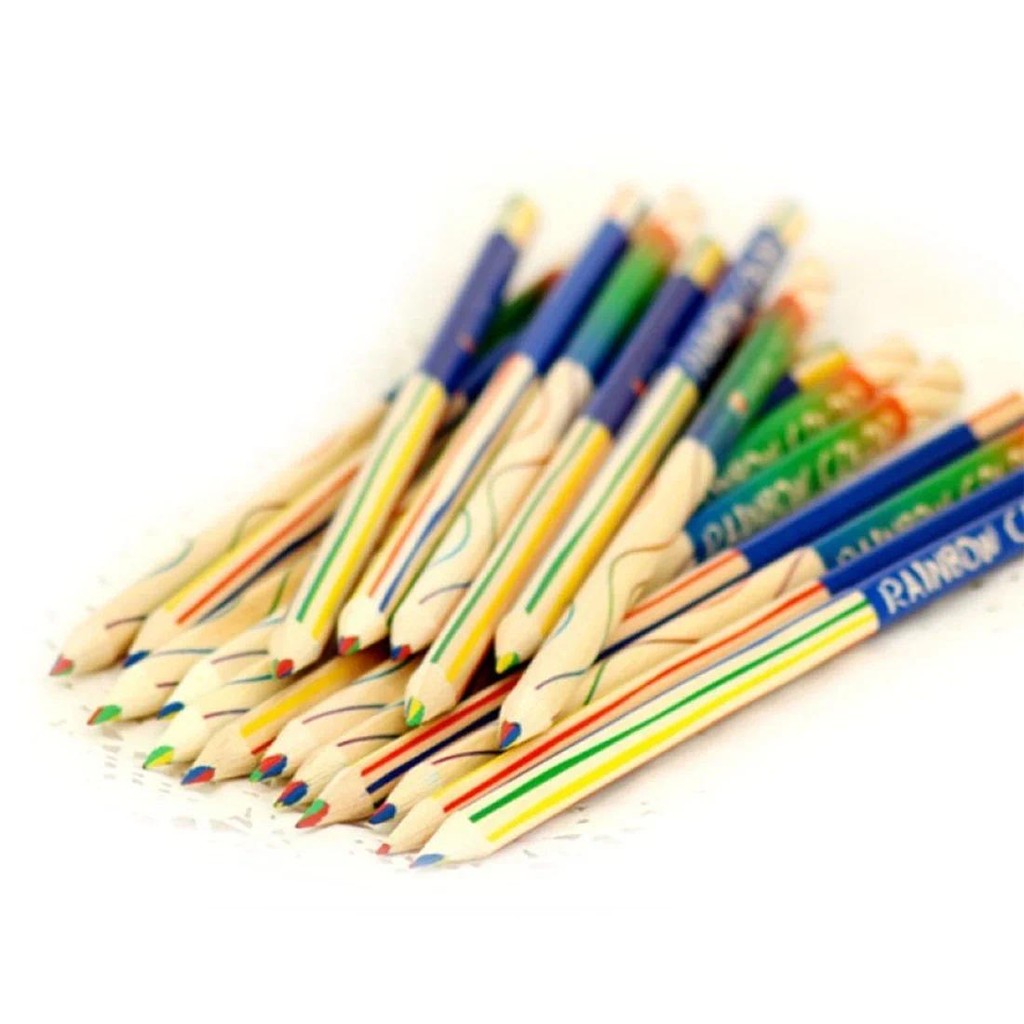 

Rainbow Color Pencil 4 in 1 Colored Pencils for Drawing Painting Stationery Four Color Same Core Colored Pencil