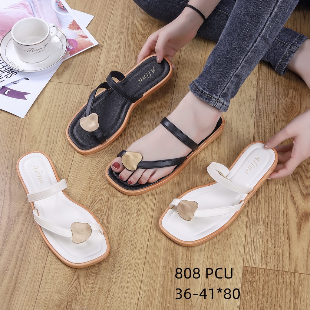 Sandal Jelly Jepit Permata / Sandal Wanita ALINA 808