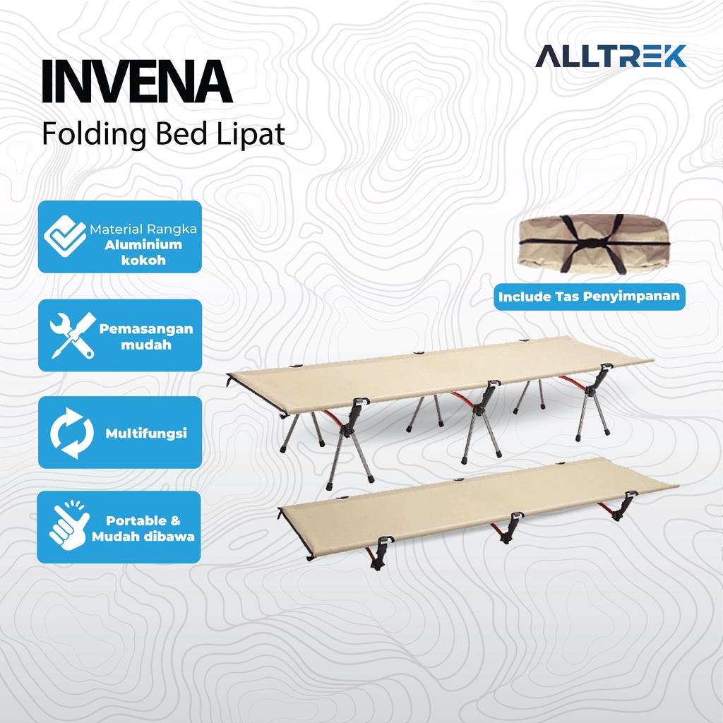 ALLTREK Folding Bed INVENA Velbed Lipat Camping Portable