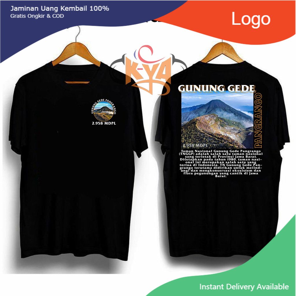 K - YAA - BAJU GUNUNG / KAOS GUNUNG / BAJU GUNUNG GEDE PANGRANGO / KAOS OUTDOOR / BAJU DISTRO / KAOS