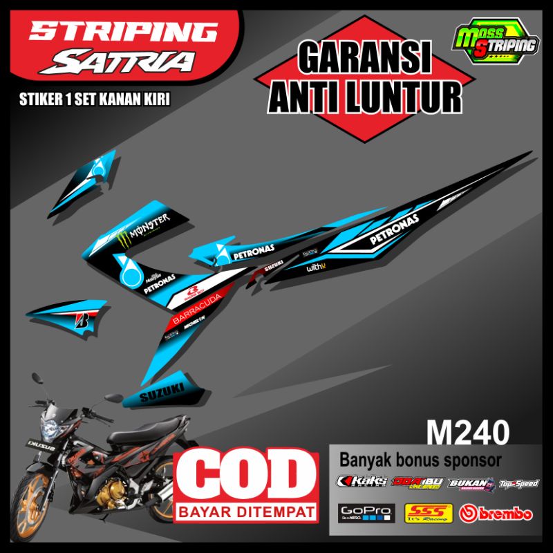 MASS Striping - Striping Sticker List Variasi Motor all new Suzuki Satria Fu new 150 cc libery petro