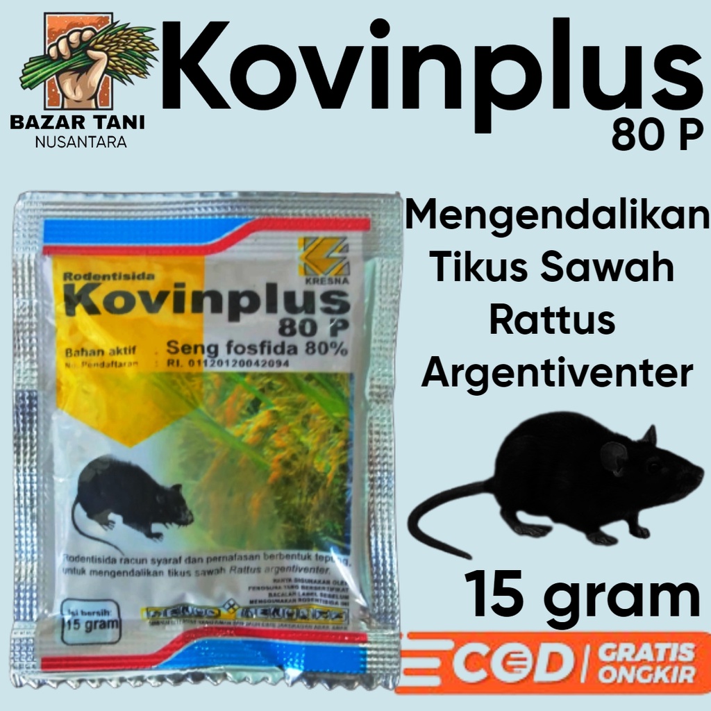 Kovin plus Kovinplus mengendalikan tikus sawah obat tikus pospit