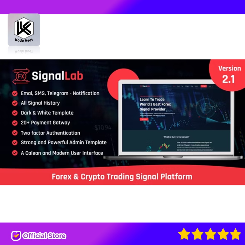 SOURCE CODE APLIKASI SIGNALLAB - FOREX AND CRYPTO TRADING SIGNAL PLATFORM BY KODEASET
