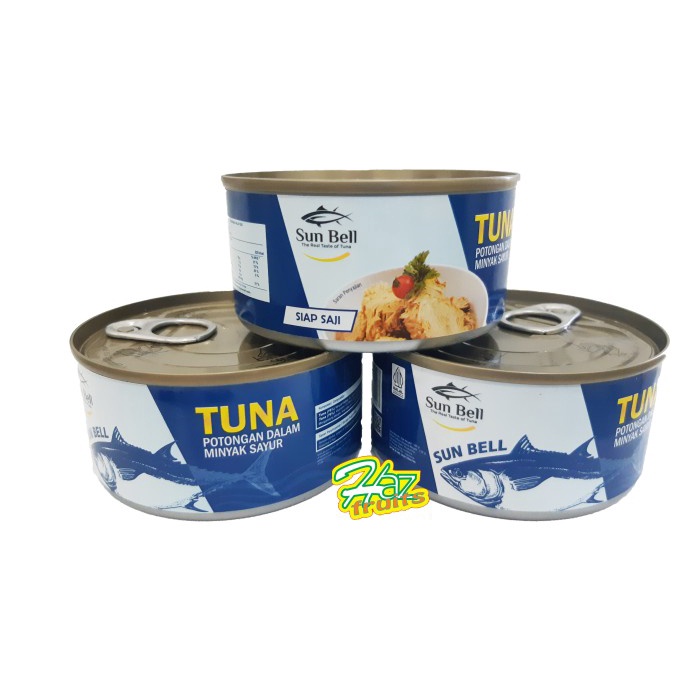 

Sun Bell Tuna Chunk in Vegetable Oil 185g |Ikan Tuna Kaleng