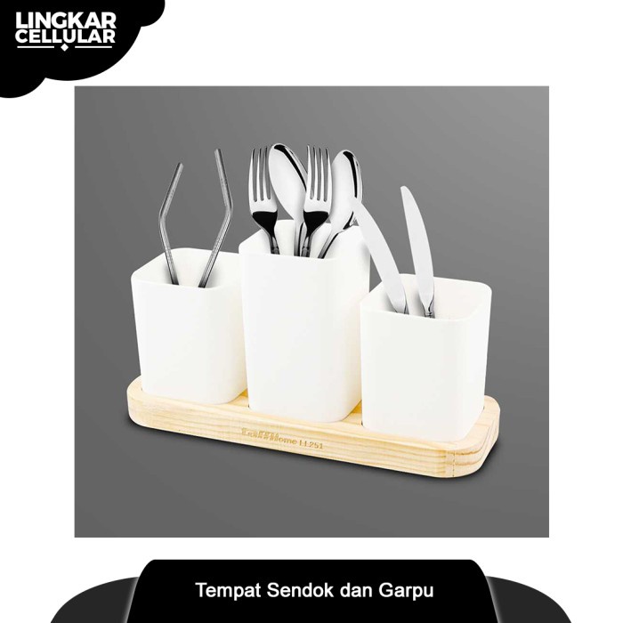Tempat Sendok dan Garpu 3 Slot Tempat Sendok dan Garpu Minimalis