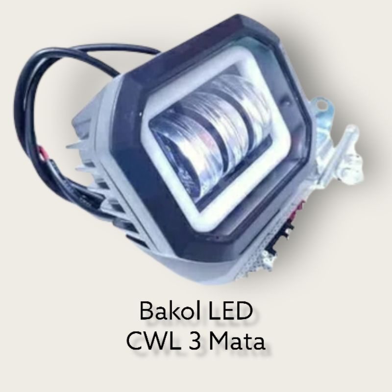 Lampu LED DAYMAKER kotak 3 mata Cree CWL tembak mobil 24v 12v
