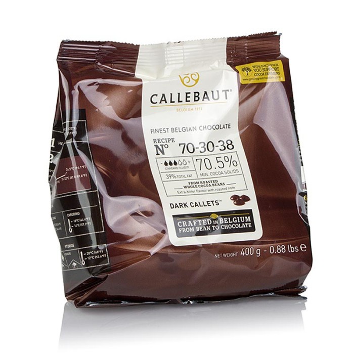 

Promo Termurah [ Best Seller ] ORIGINAL Callebaut Extra Bitter Chocolate Callet 70-30-38 70,5% 400g