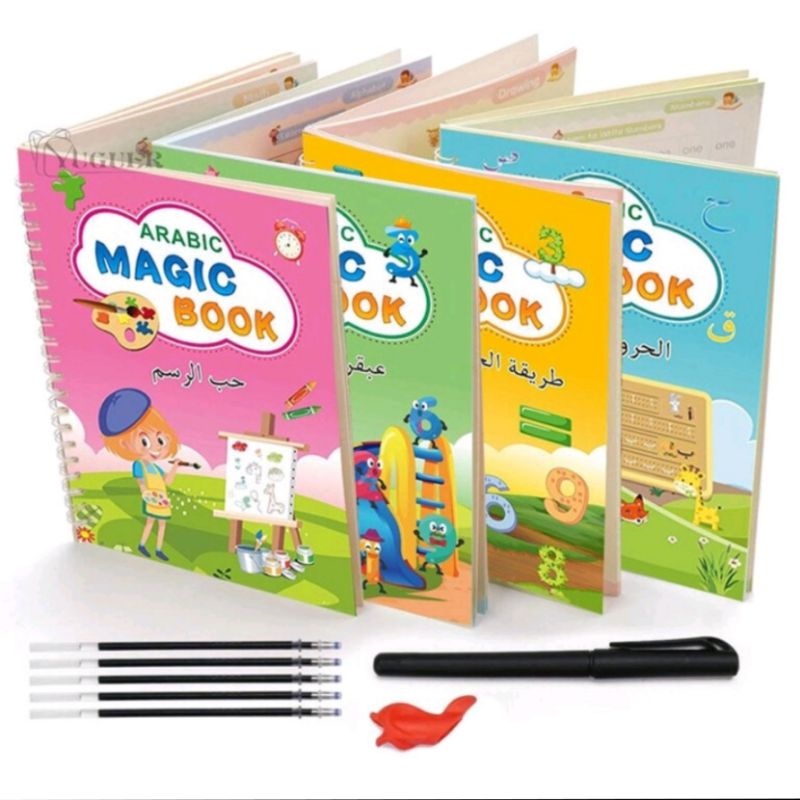 

Sank Magic Hijaiyah Arabic Book / Arabic Magic Book / BUKU LATIHAN MENULIS KALIGRAFI BAHASA ARAB ARABIC SANK MAGIC BOOK PRACTICE ISI 4 BUKU
