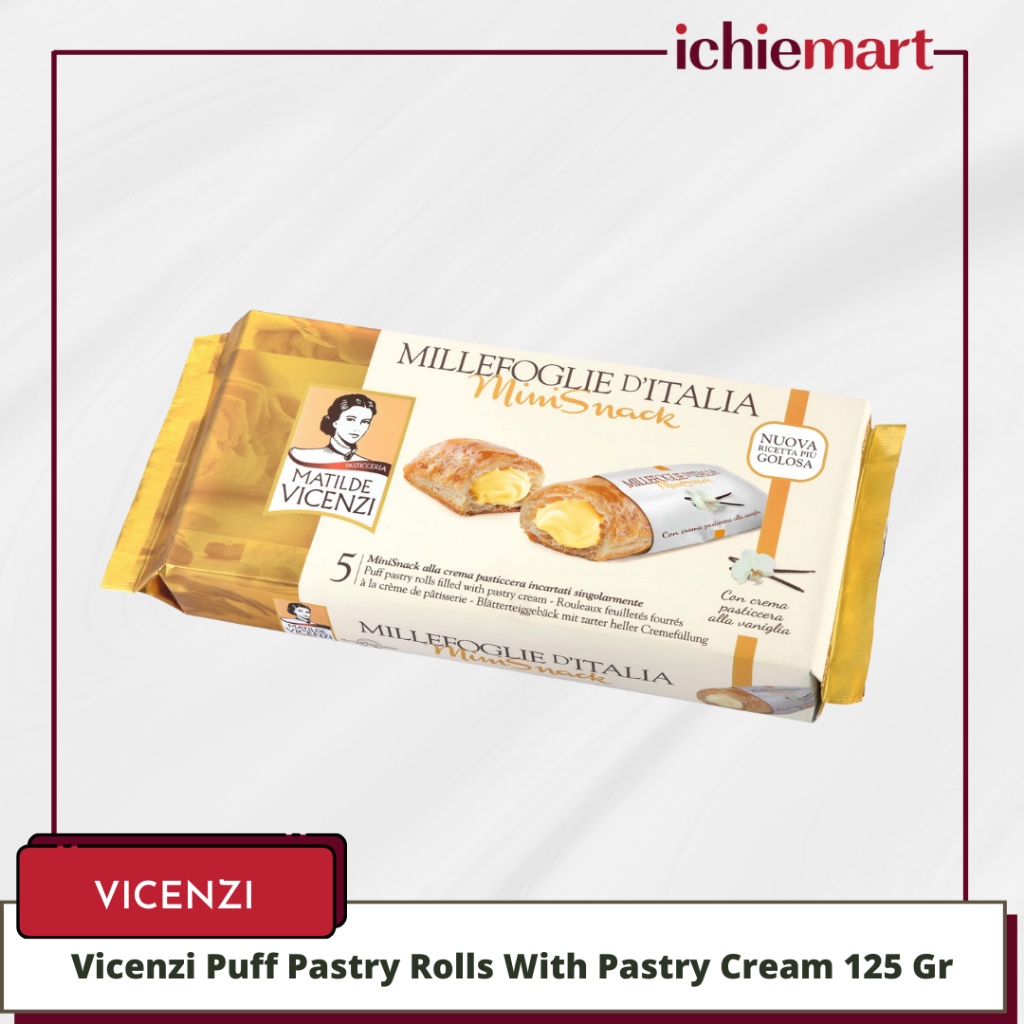 

Vicenzi Puff Pastry Rolls With Pastry Cream 125 Gr