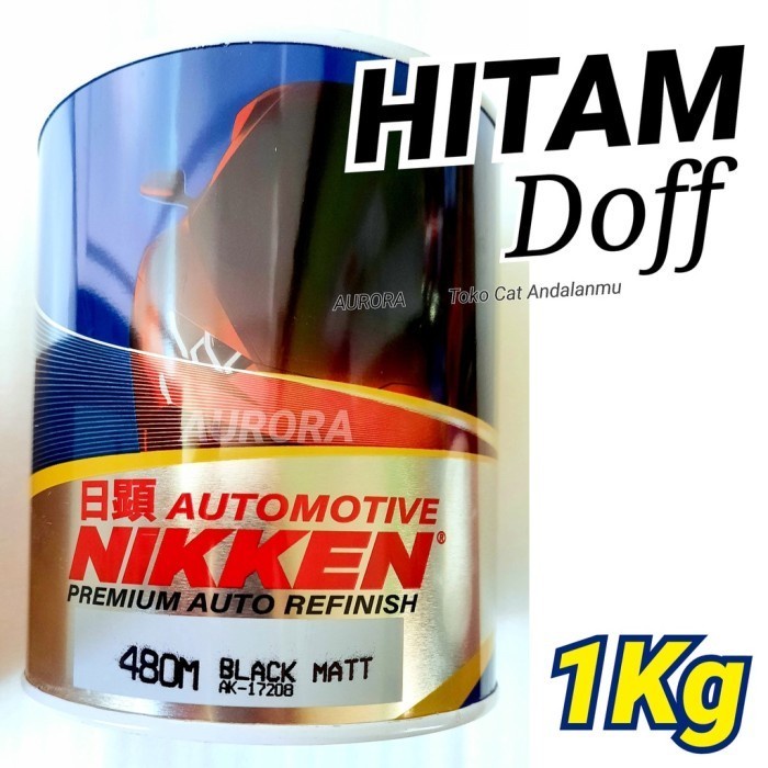 

Cat Hitam Dop 1Kilo NIKKEN Black Matt 480M Doff Flat Matte Cet-grt
