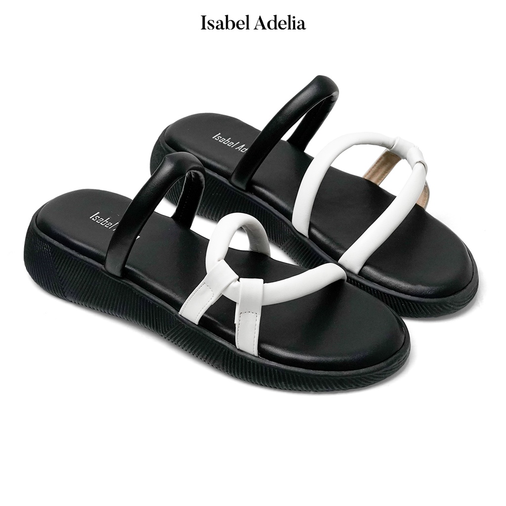 Isabel Adelia Sendal CINZIA Sandal Slop Wanita Fuschia Hitam Putih