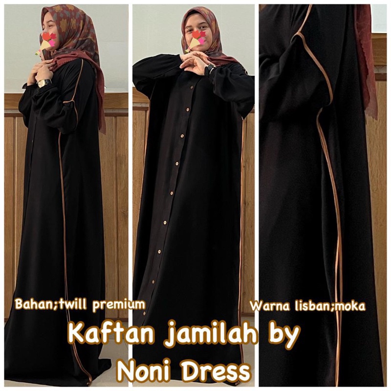 YB86J Daster Arab Noni Dress JAMILAH Maxi Dress Gamis Kaftan Twill Premium Big Size