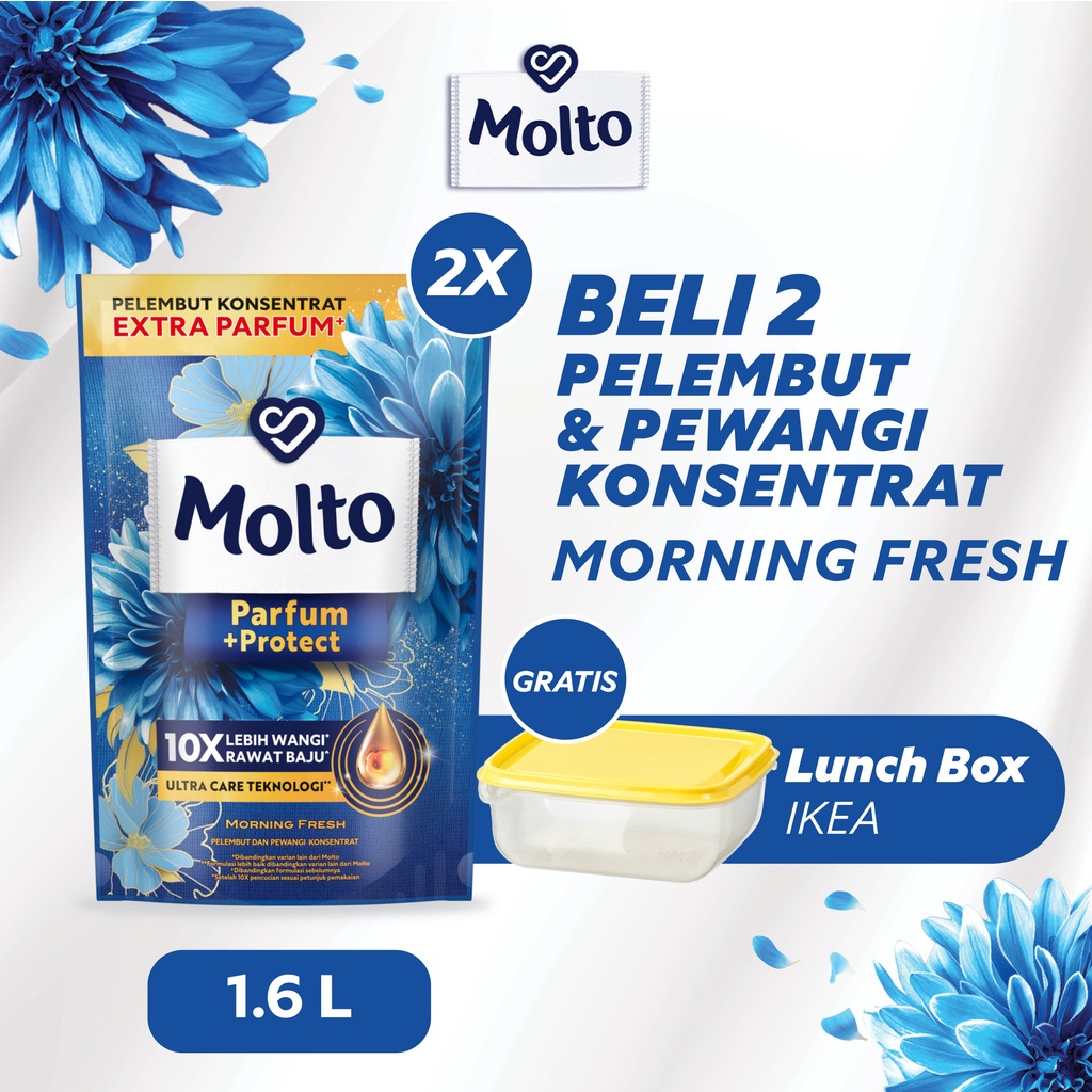 Beli 2 Molto All In One Blue 1600mL Gratis IKEA Lunch Box