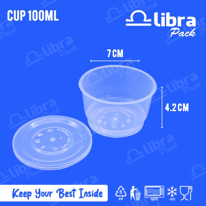 MURAH -(BUNDLE) 150 pcs Cup 100ml-Cup plastik/Thinwall/cup pudding/cup sambel- 1.2.23