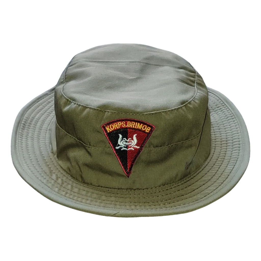 Topi import Topi Rimba logo brimob | Topi Jungle Hat Tactical | Topi Gunung Outdoor | Topi Bucket | 
