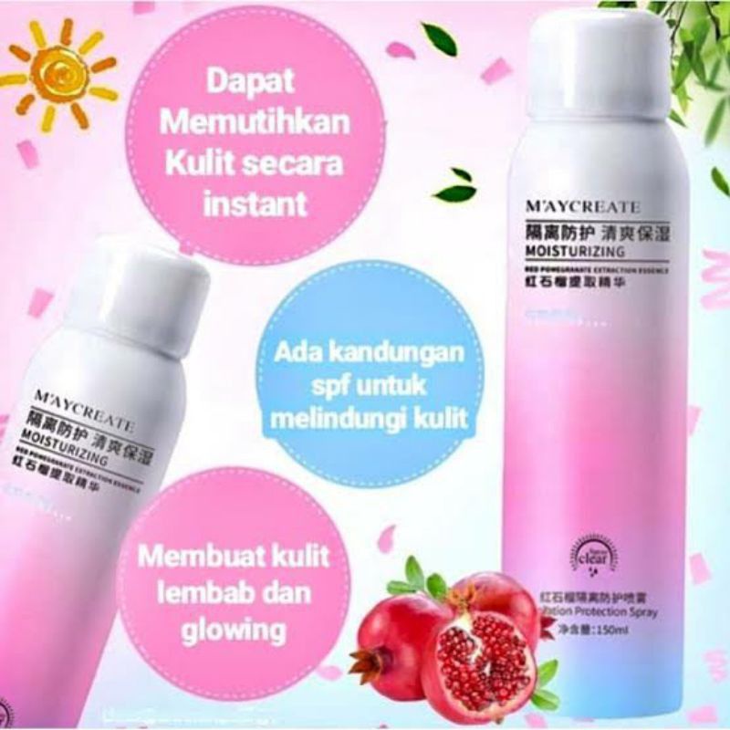 Faradisa Beaute Maycreate Whitening Spray Pemutih Kulit Badan Tangan Original Lotion Handbody Kulit