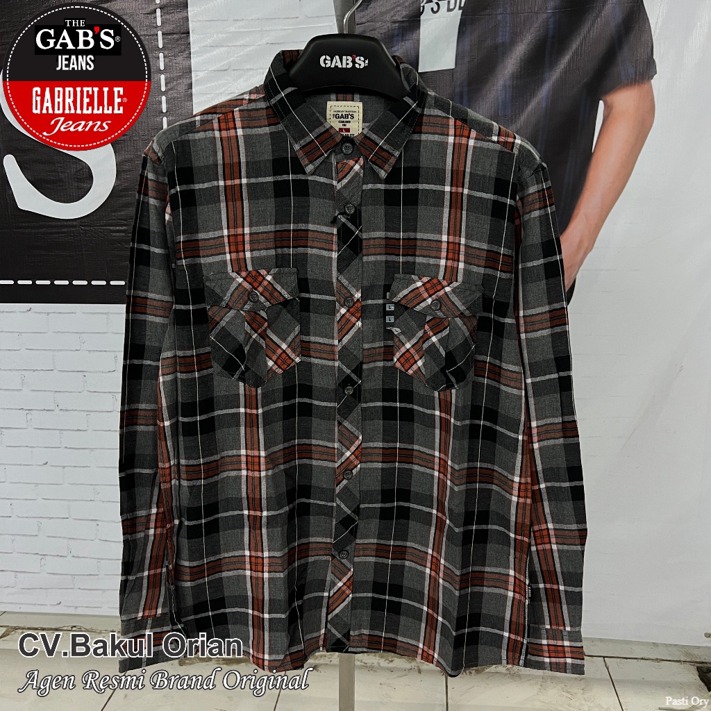 Kemeja Pria Gab's Gabrielle GBL Original Size L Pasti Ori