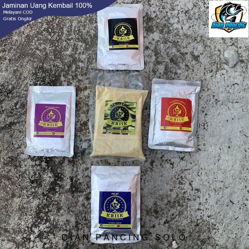 Umpan Ikan Mas KRIIK serdadu/perangsang/pengeras/pelet Cocok Mancing Patin